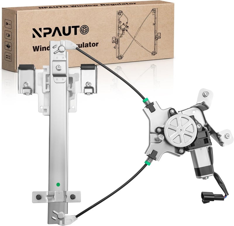 NPAUTO Rear Left Driver Side Power Window Regulator with Motor fit for 07-14 Chevy Tahoe, GMC Yukon, Cadillac Escalade 2007 2008 2009 2010 2011 2012 2013 2014, 741-390 - Image 1